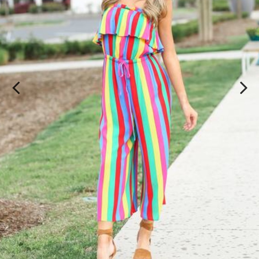 Lush Rainbow Row Jumpsuit